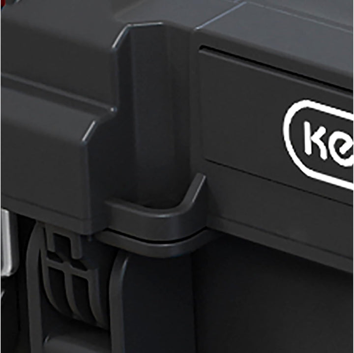 Keter Stack & Roll 253382 Aufbewahrungskoffer für Elektrowerkzeug, robust Aufbewahrungsbox für Elekt