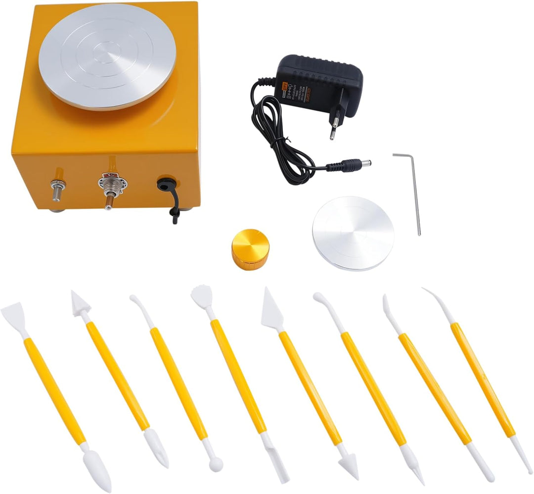 Mini Elektrisch Töpferscheibe, 2000RPM Elektrische Töpferscheibe Maschine, mit Leiser 24W Motor und