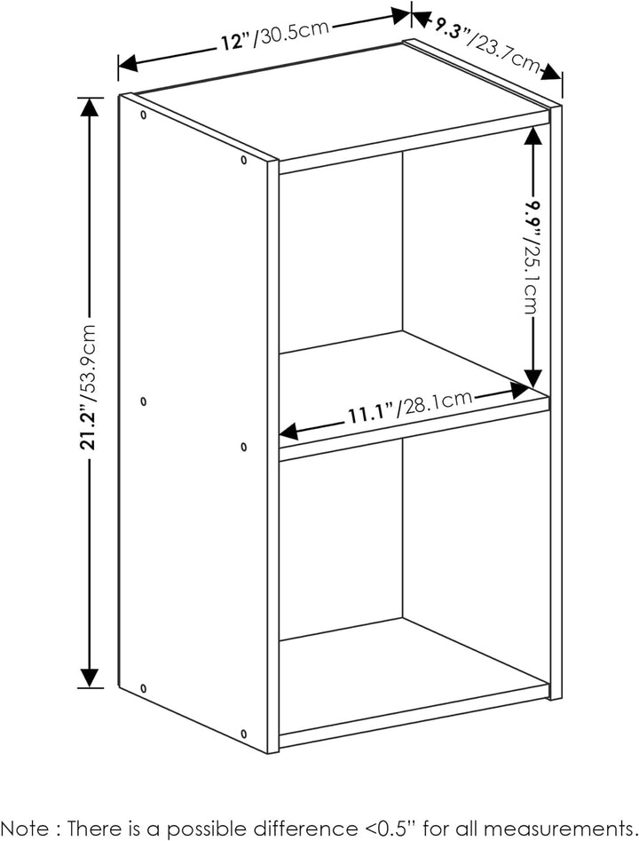 Furinno Luder Bücherregal 23.7(D) x 30.5(W) x 53.9(H) cm Grün/Weiss, 23.7(D) x 30.5(W) x 53.9(H) cm