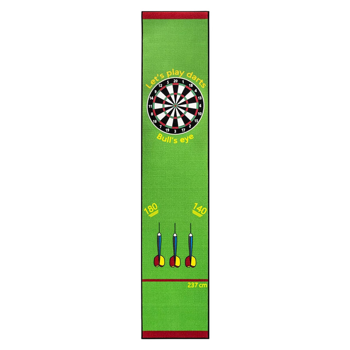Kingpower Dartteppich mit Abwurflinie, Dart Zubehör mit Motiv, Dartmatte mit Oche, pflegeleichter Te