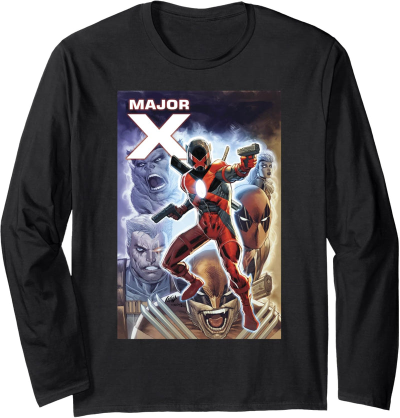 Marvel Major X Comic Cover Langarmshirt