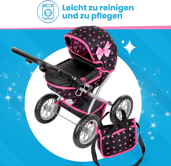 Kinderplay Puppenwagen ab 2 Jahre, Kinderwagen Puppen - Leichte und Stabile Konstruktion | Kinderpup