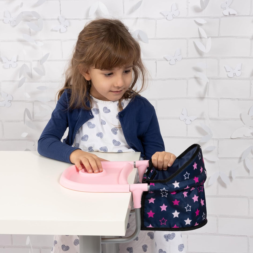 Bayer Design 65916AA Puppentischsitz, Sitz für Puppen mit intergiertem Tablett, für Puppen bis 46 cm
