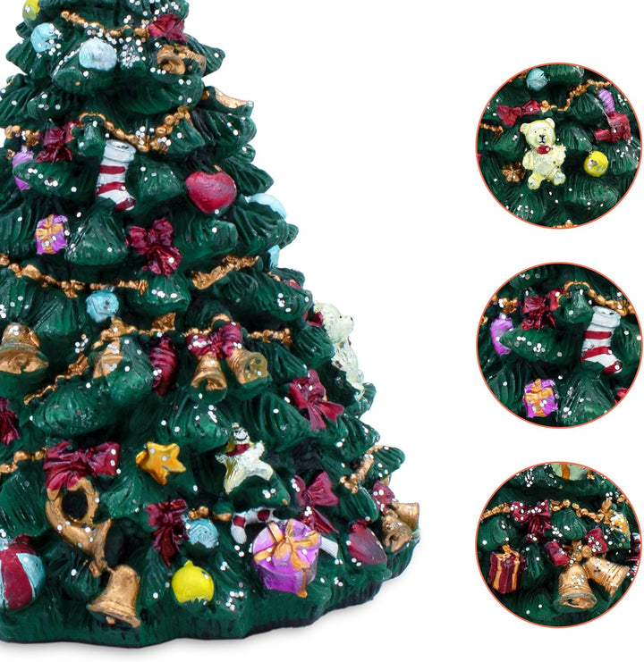 Spetebo Retro Spieluhr Oh Tannenbaum drehend - 16 cm - Deko Weihnachtsbaum zum Aufziehen mit Musik -