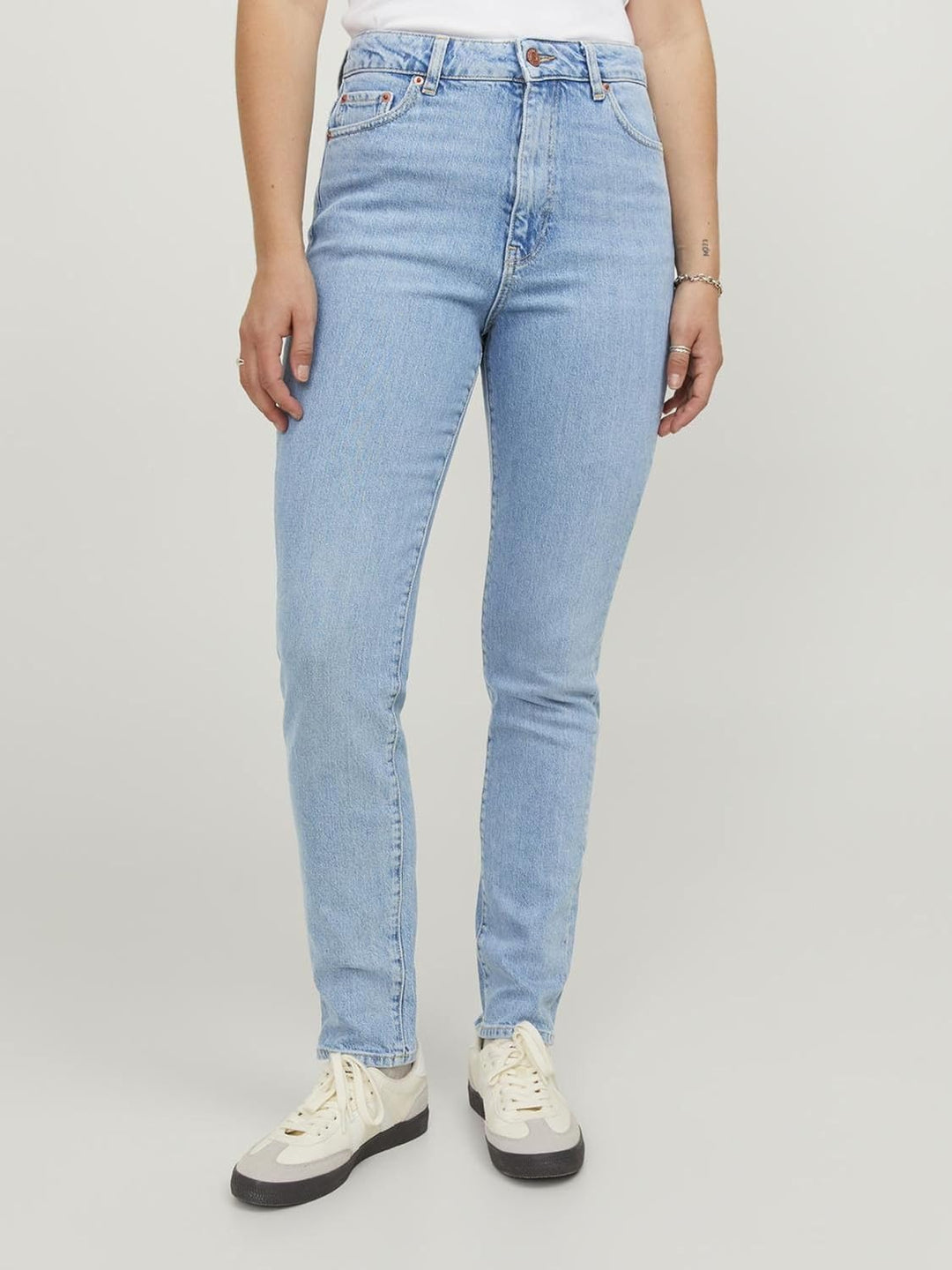 JACK & JONES Female Slim Fit Jeans JXBERLIN Slim HW RC2009 27W / 30L Light Blue Denim, 27W / 30L Lig