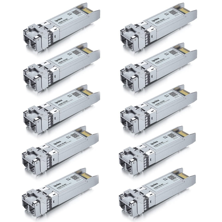 ipolex 10 PCS 10Gb SFP+ SR Multimode LC Transceiver, 10GBase-SR Modul Kompatibel mit Cisco SFP-10G-S