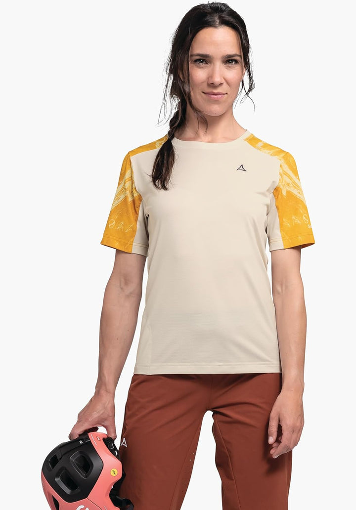 Schöffel Damen Shirt Valbella L atmungsaktives Radtrikot, schnell trocknendes Funktionsshirt mit 4-W