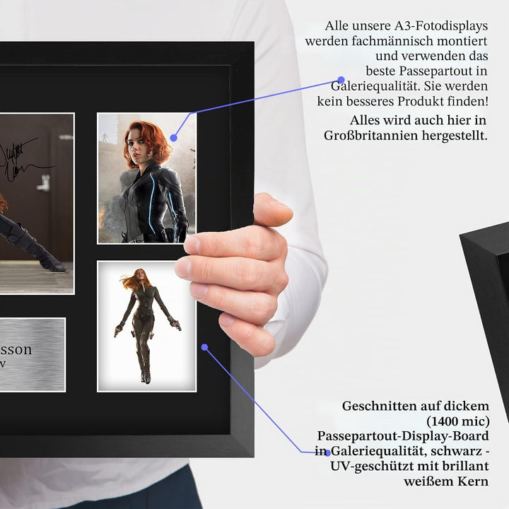 HWC Trading FR A3 Scarlett Johansson Black Widow Avengers Geschenke Gedruckt, Signiert Autogramm Bil