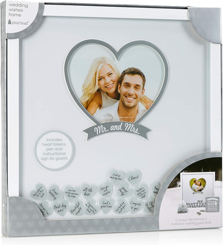 Pearhead Mr & Mrs Wishes Frame, Cherish Wedding Memories, Alternative Guest Book Signature Ideas, We