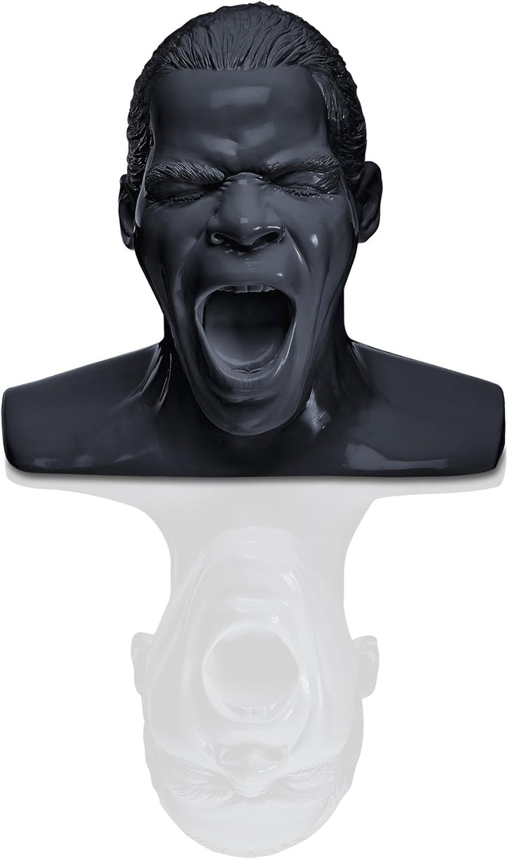 Oehlbach Kopfhörerständer Scream - Handmade, Kunstharz, Schwarz - kultiger Oehlbach-Kopf zur Aufbewa