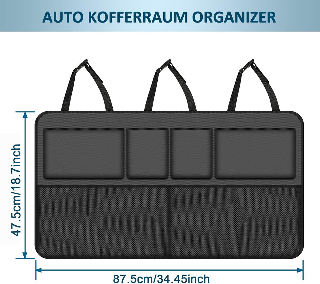 Auto Organizer – Praktische Kofferraumtasche mit 8 Fächern für mehr Ordnung im SUV
