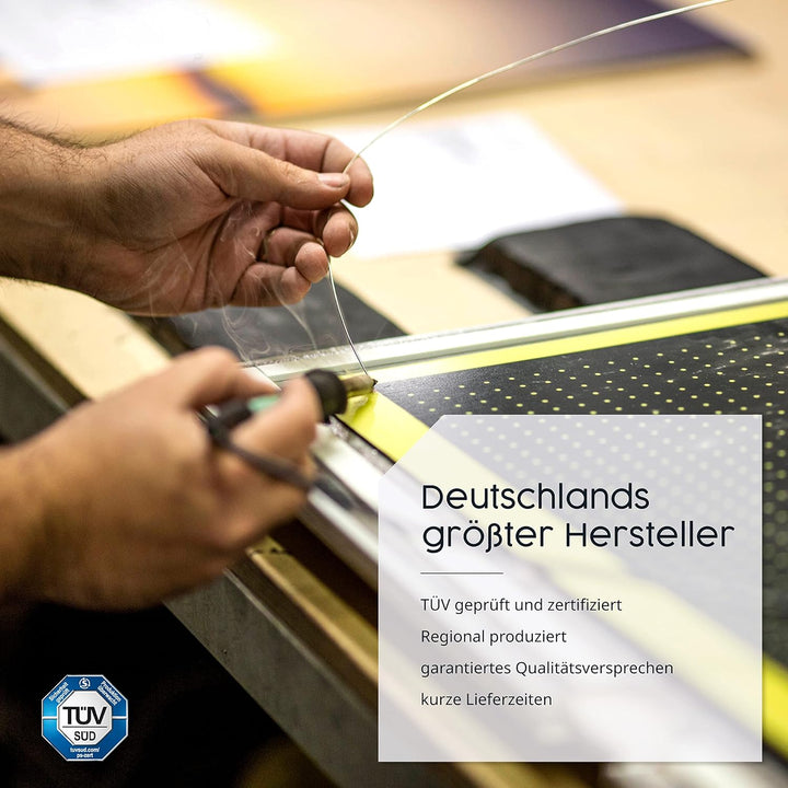 Infrarot Heizung mit Digitalthermostat 800 Watt Elektroheizung mit Stecker für Steckdose - 5 Jahre H