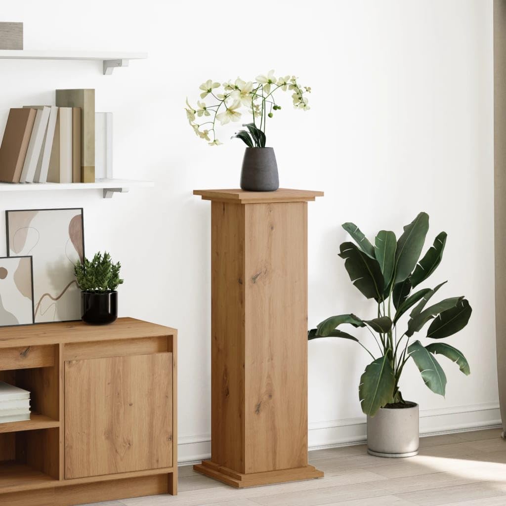 vidaXL Postament mit Stauraum Artisan-Eiche 31x30x90 cm Holzwerkstoff 31 x 30 x 90 cm Eiche Handwerk