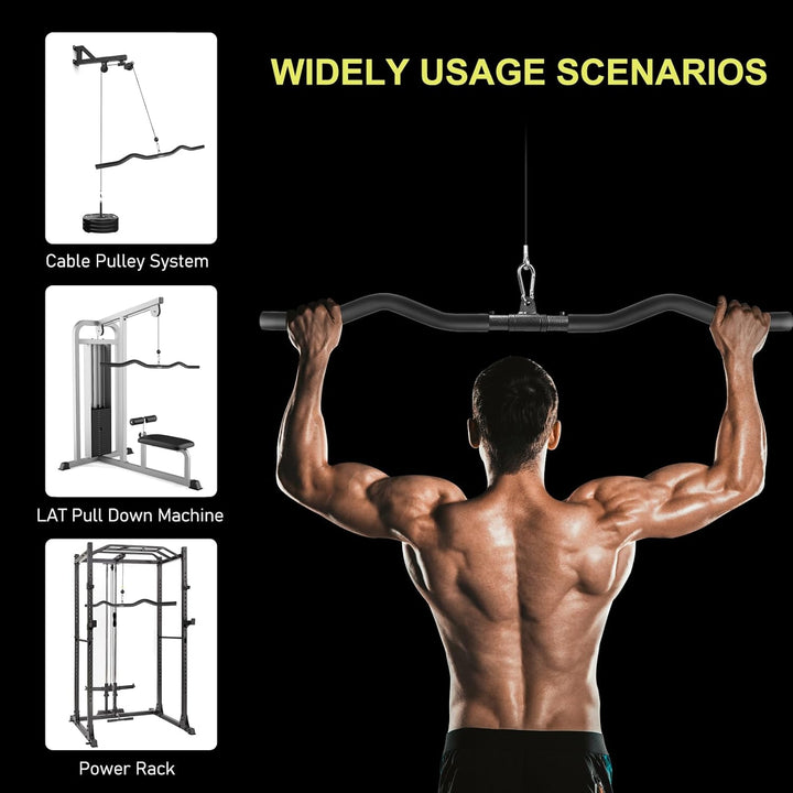 Lyndwin Latzugstange Bizeps Stange Klimmzugstangen Zugstange Muskelzugstange für Zuhause Bodybuildin