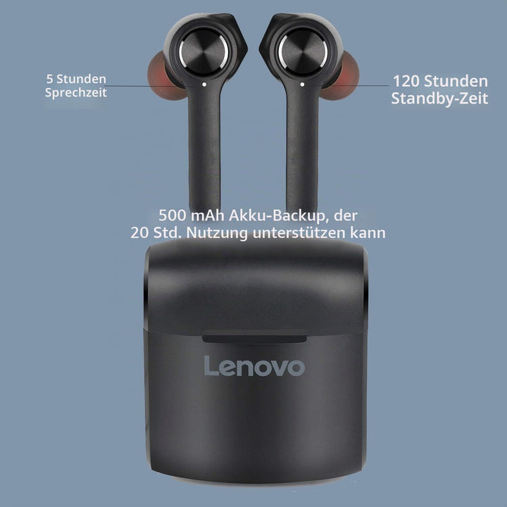 Lenovo HT20 In Ear Bluetooth Kopfhörer Kabellose Ohrhörer mit Premium Klangprofil mit intensivem Bas