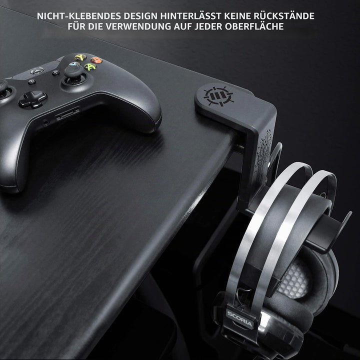Enhance Halterung für Kopfhörer, für Gaming oder Musik, mit 360 Grad drehbarem Arm, Befestigungsklam