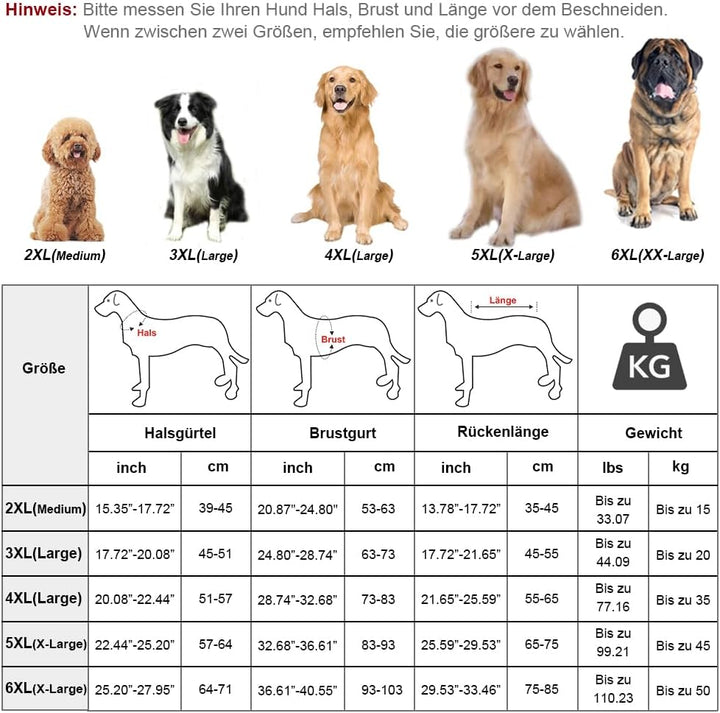 Grosse Hunde Regenjacken Mit Kapuze,Hunde Regenmantel,Mit Reflektierenden Sicherheitsstreifen, Wasse