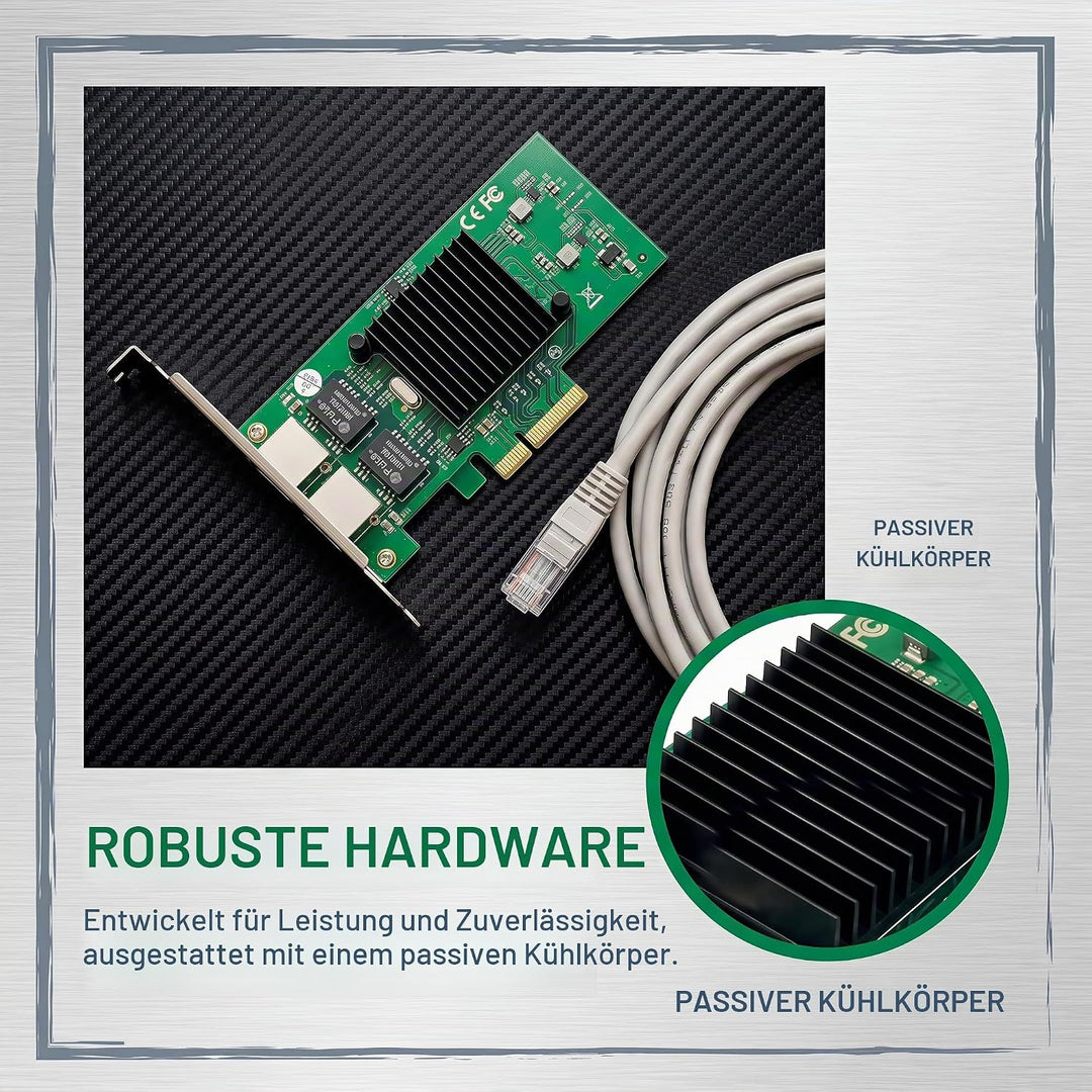 Dual-Port PCIe X4 Gigabit Netzwerkkarte 1000M PCI Express Ethernet Adapter mit Intel 82576 Zwei Port