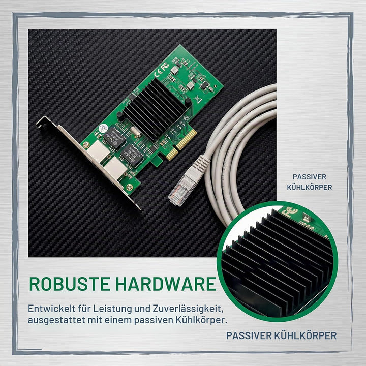 Dual-Port PCIe X4 Gigabit Netzwerkkarte 1000M PCI Express Ethernet Adapter mit Intel 82576 Zwei Port