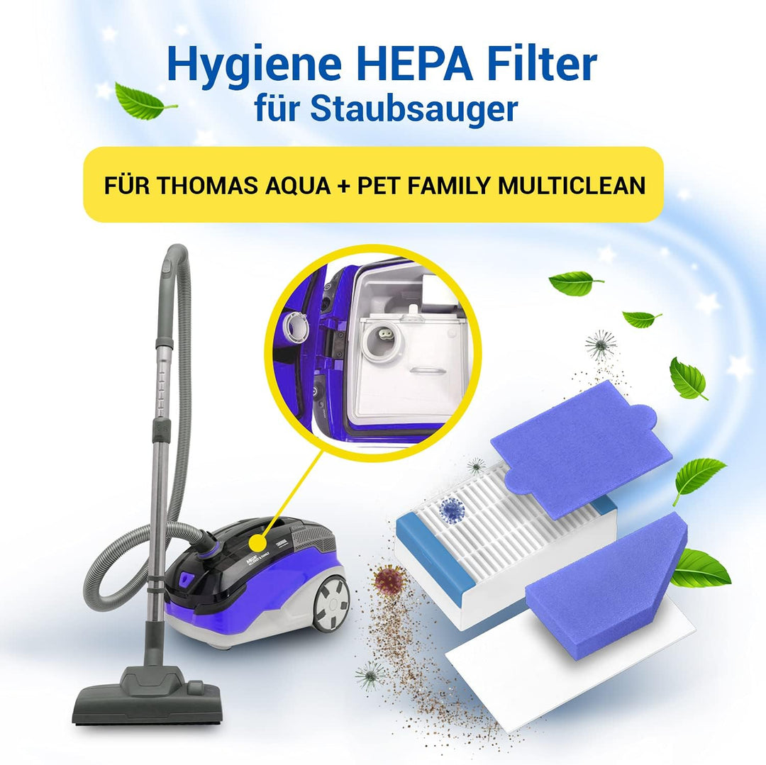 VIOKS FIlterset 5-teilig Ersatz für Thomas Filterset 787241 & Thomas Staubsauger Filter Set 99 für Z