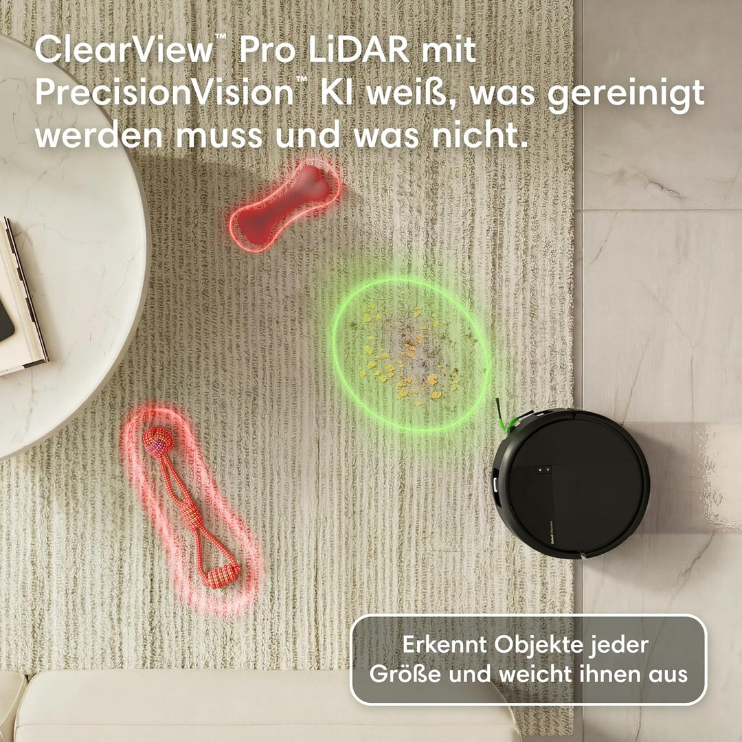 iRobot Roomba® Plus 576 Combo Roboter + AutoWash™ Dock, 25Kpa, Multifunktions‑Dock, Clearview LiDAR+