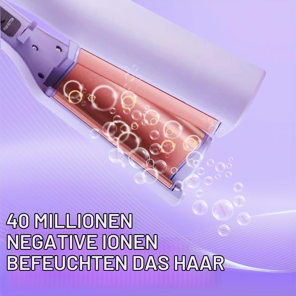 Welleneisen für Haare, 32mm Lockenstab Grosse Locken mit 4 Einstellbarer Temperatur Reisegrösse Beac