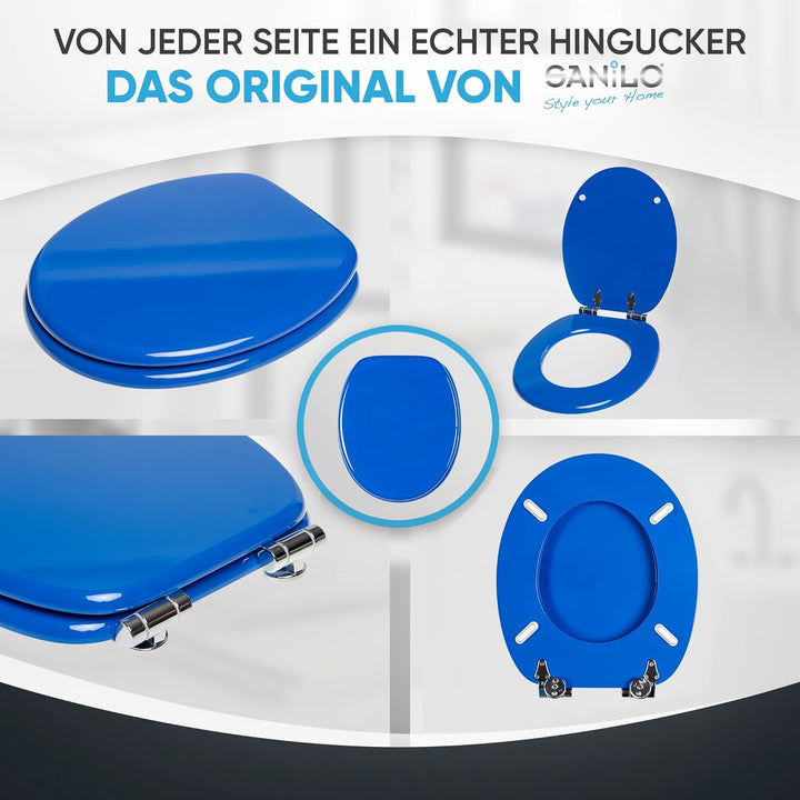 Sanilo WC Sitz mit Absenkautomatik, viele einfarbige Toilettendeckel zur Auswahl, hochwertige und st