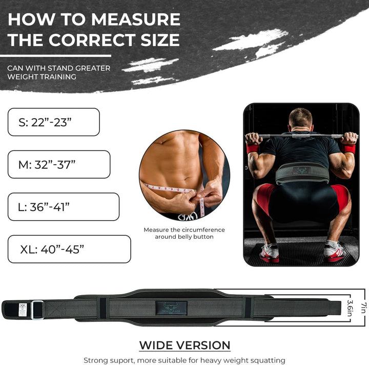 Gewichthebergürtel, Doppelkraft, gepolstert, 5,5 Neopren, für Rücken, Fitnessstudio, Bodybuilding, K