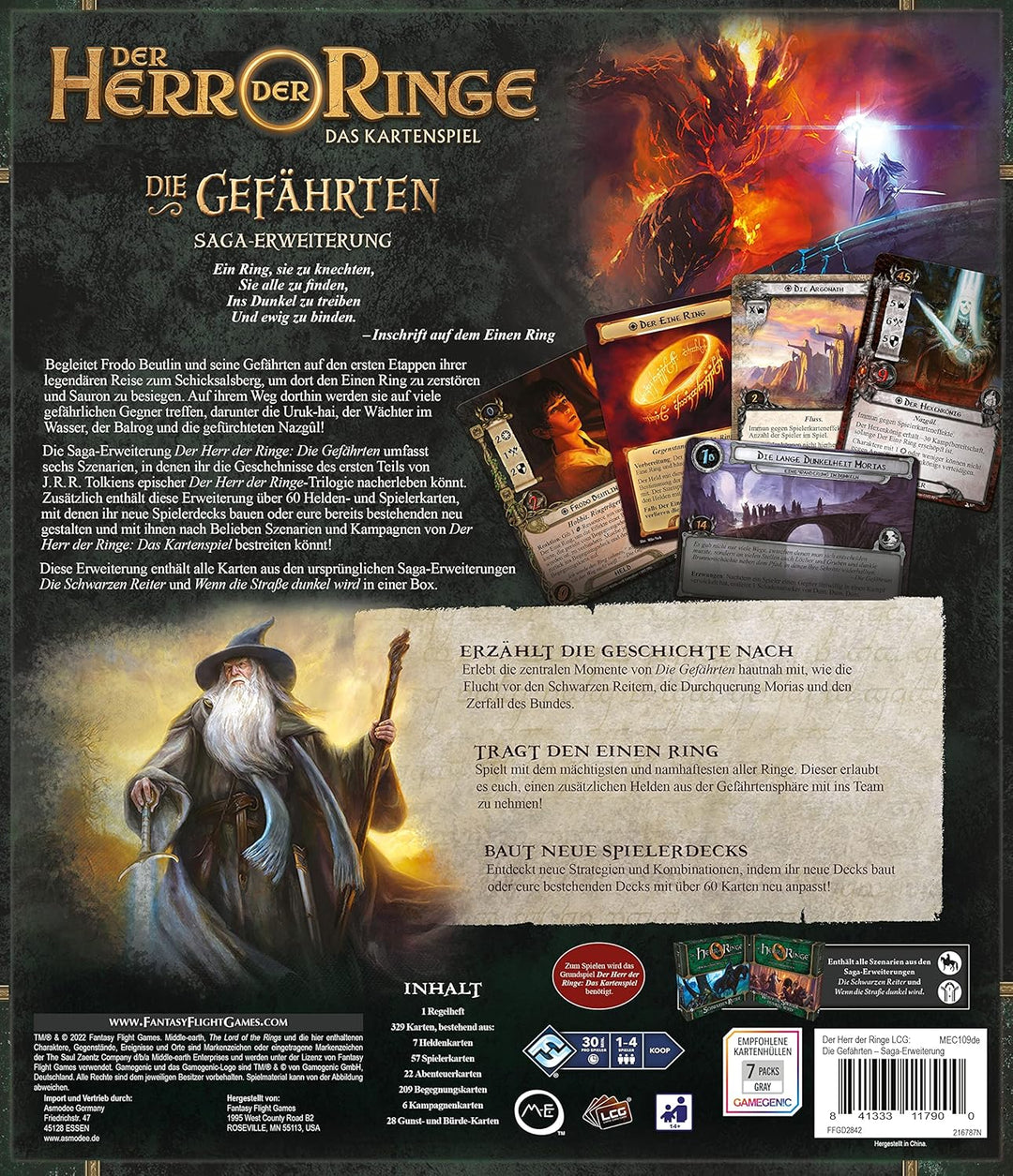 Asmodee | Fantasy Flight Games | Der Herr der Ringe: LCG – Die Gefährten | Saga-Erweiterung | Expert