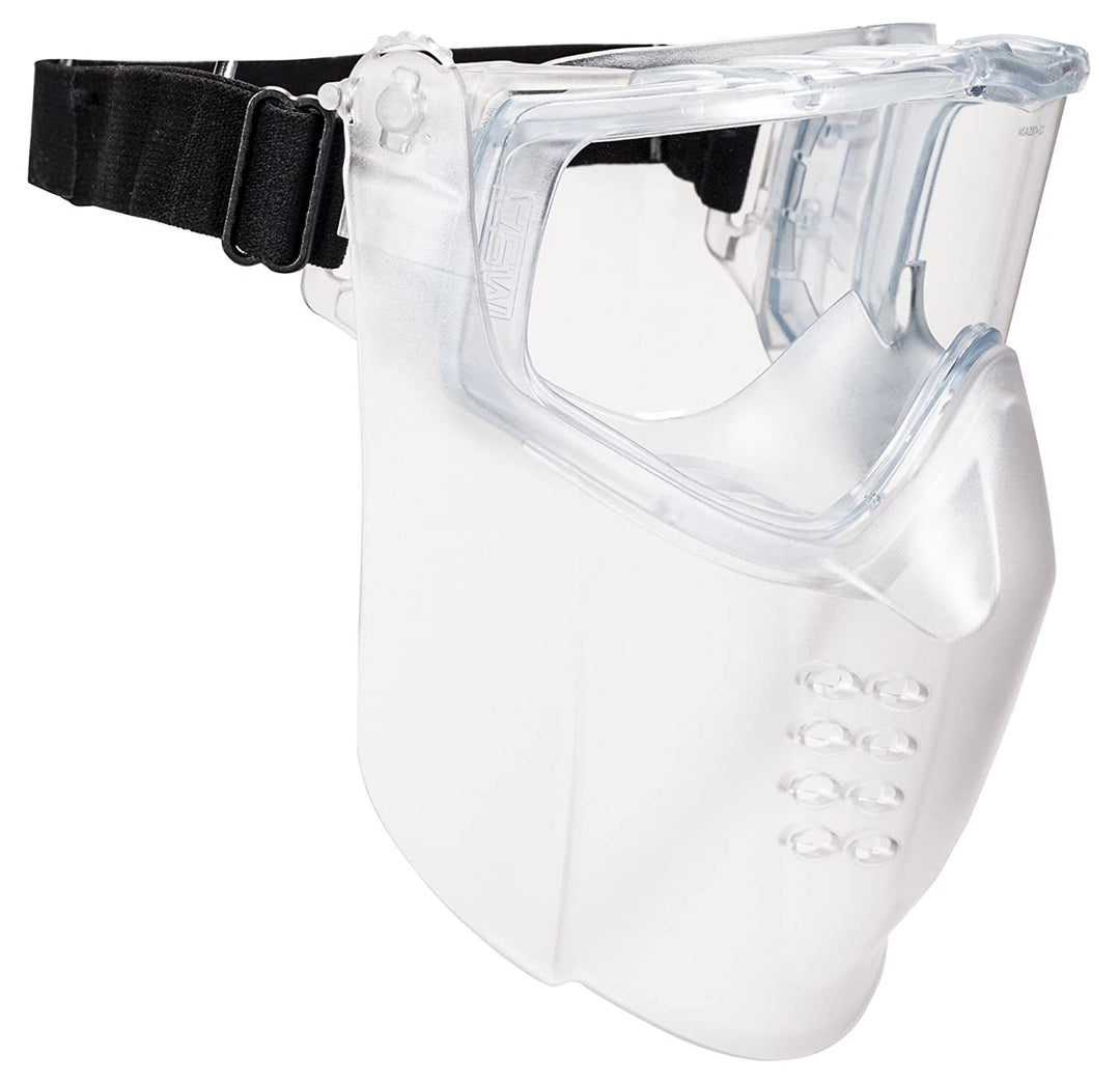 MSA 10150069 Sightgard Vertoggle Schutzbrille/Gesichtsschutz-Kombination, Polycarbonat-Linse, klare