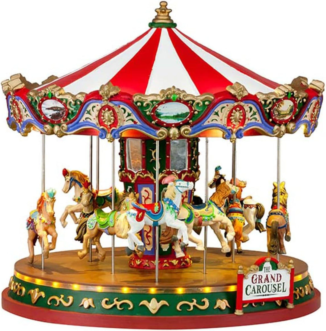 Lemax 84349 - The Grand Carousel/Grosses Karussell mit 4,5 V Adapter - NEU 2018 - Caddington Village