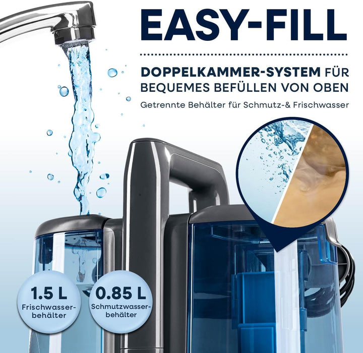 CLEANmaxx Polster und Teppichreiniger Pro Power | 3in1: Waschsauger, Teppich- & Polsterreiniger | Sp