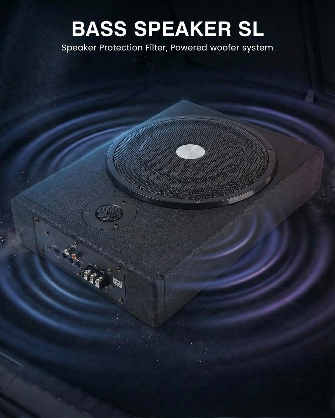 Auto Untersitz Subwoofer Aktiv 1500W, Ultraflach, Hochleistung