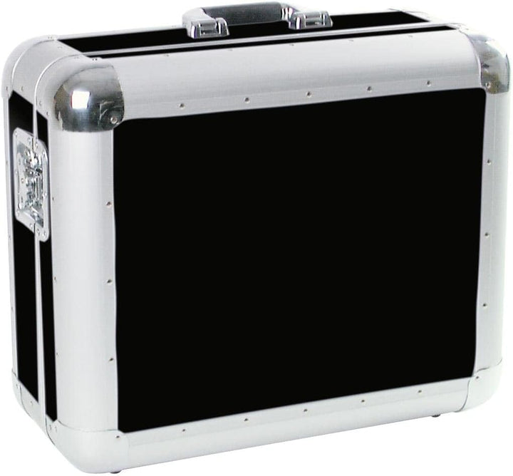 ROADINGER Plattenspieler-Case Tour ALU schwarz | Flightcase für einen Plattenspieler (bis 450 mm Bre