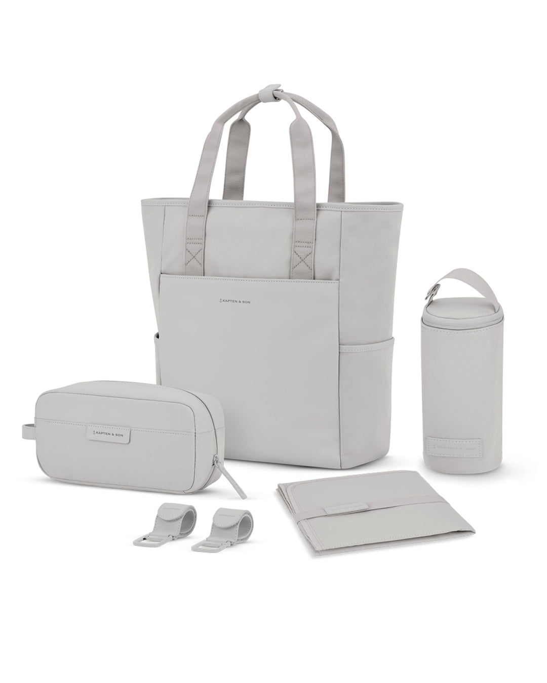 Kapten & Son Rucksack Lindby Diaper Set 20 L | 2in1 Wickelrucksack & Wickeltasche mit Kinderwagen- u
