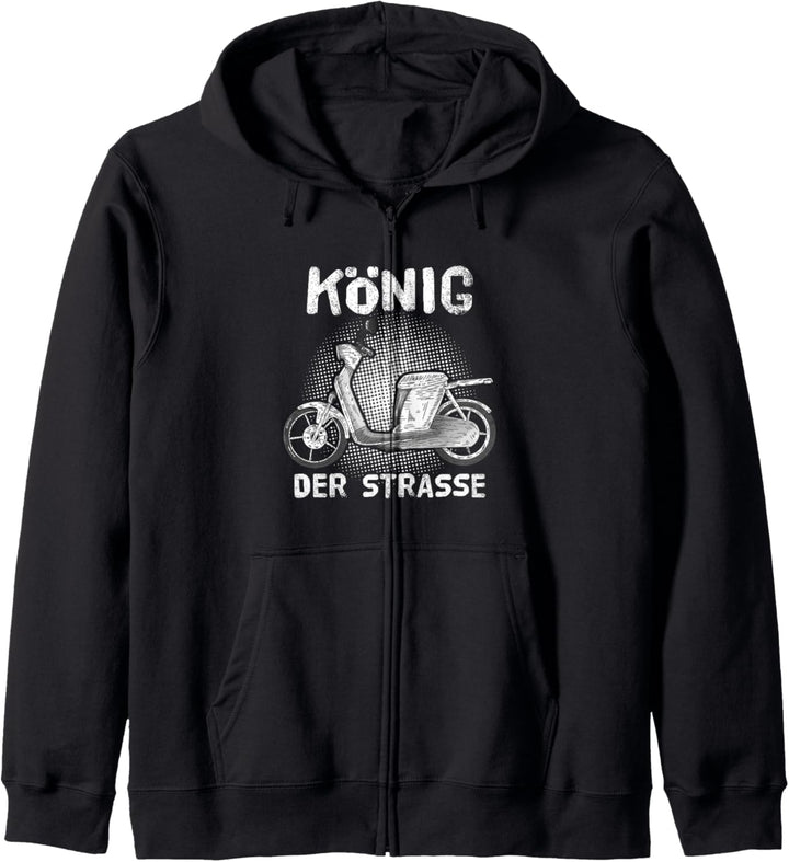 "KÖNIG DER STRASSE" | Lustiges Mofa Moped Kapuzenjacke