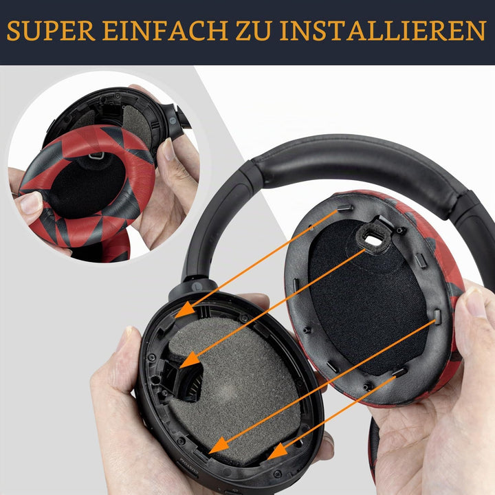 SOULWIT Professionelle Ersatz Ohrpolster für Sony WH-1000XM4 (WH1000XM4) Over-Ear Kopfhörer mit Weic