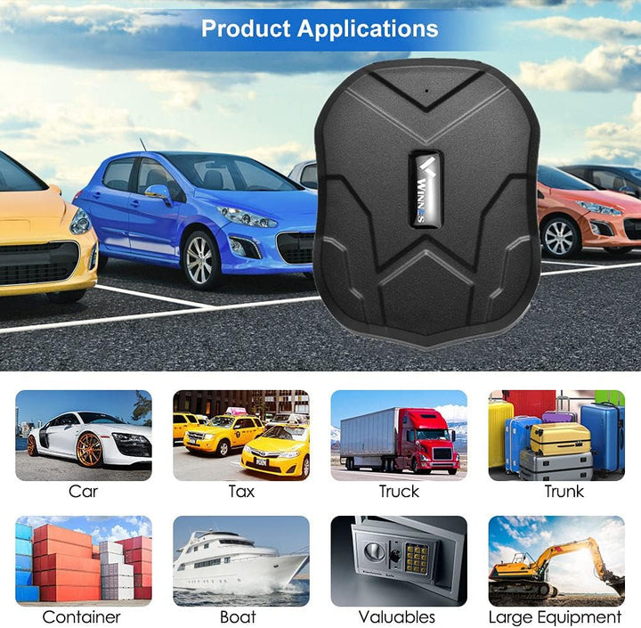 Winnes 4G GPS-Tracker Integrierte SIM-Karter, 5000-mAh-Akku, Aussergewöhnlich Lange Standby-Zeit，Ech