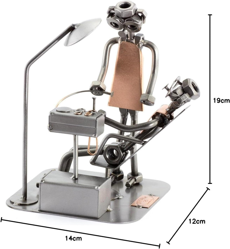Steelman24 I Schraubenmännchen Zahnarzt I Made in Germany I Handarbeit I Geschenkidee I Stahlfigur I