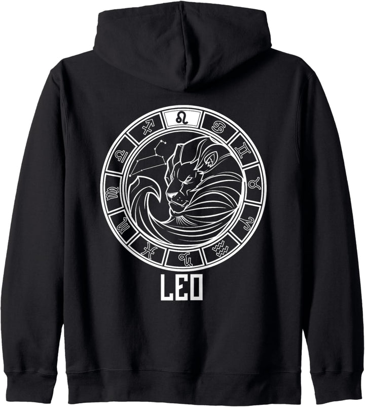 Leo Sternzeichen Grafik Juli & August Geburtstag Kapuzenjacke
