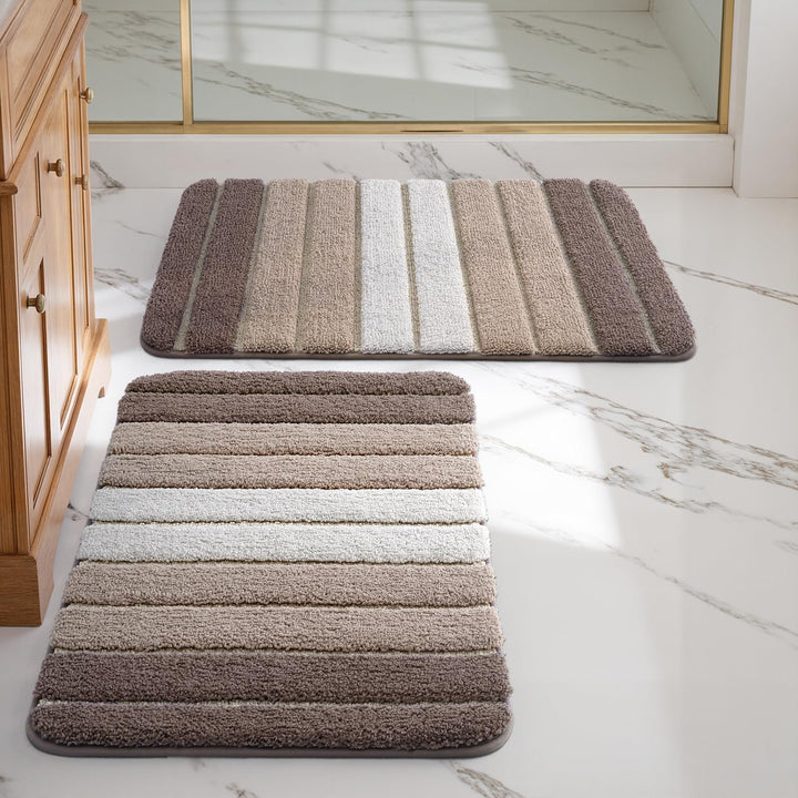 DEXI 2er Pack Badematte rutschfest 40 x 60 cm, Weich Badezimmerteppich Saugfähige Badteppich Waschba