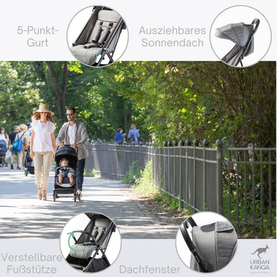 Urban Kanga Wallaby Reisebuggy Flugzeug Handgepäck Leichter und Kompakter Kinderwagen Buggy mit Lieg