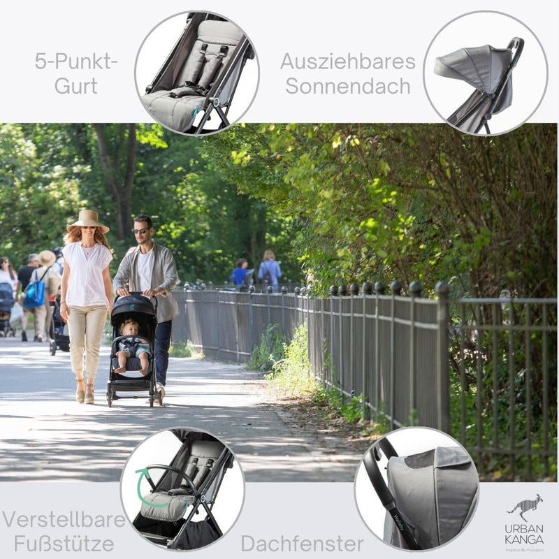 Urban Kanga Wallaby Reisebuggy Flugzeug Handgepäck Leichter und Kompakter Kinderwagen Buggy mit Lieg
