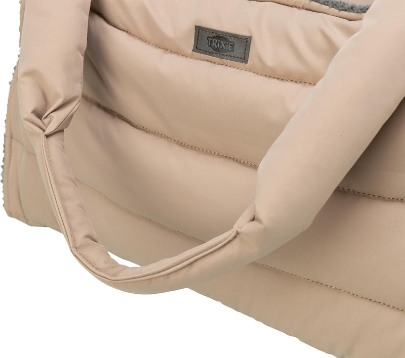 TRIXIE Transporttasche Gina für Hunde in beige/grau – praktische Tragetasche zum Transportieren dein