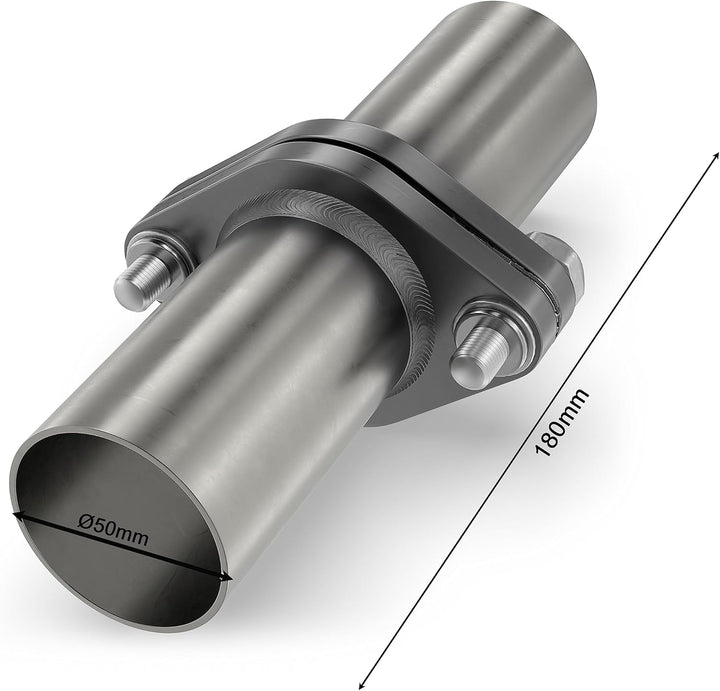 Universal Reparatur Flanschset VZ Abgasanlage von Ø45 50 55 60mm Auspuff Flansch.SET aus Massivstahl