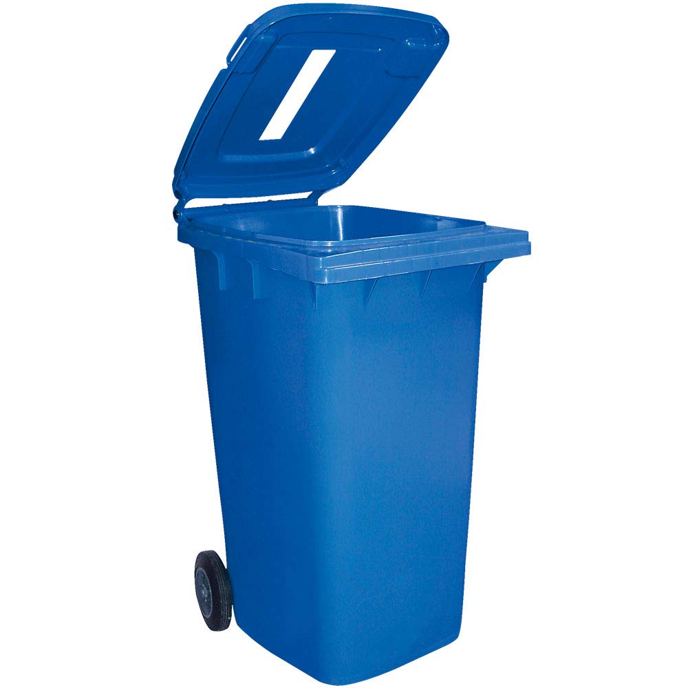 BRB 240 Liter Mülltonne mit Einwurfschlitz, BxTxH 580x740x1070 mm, blau