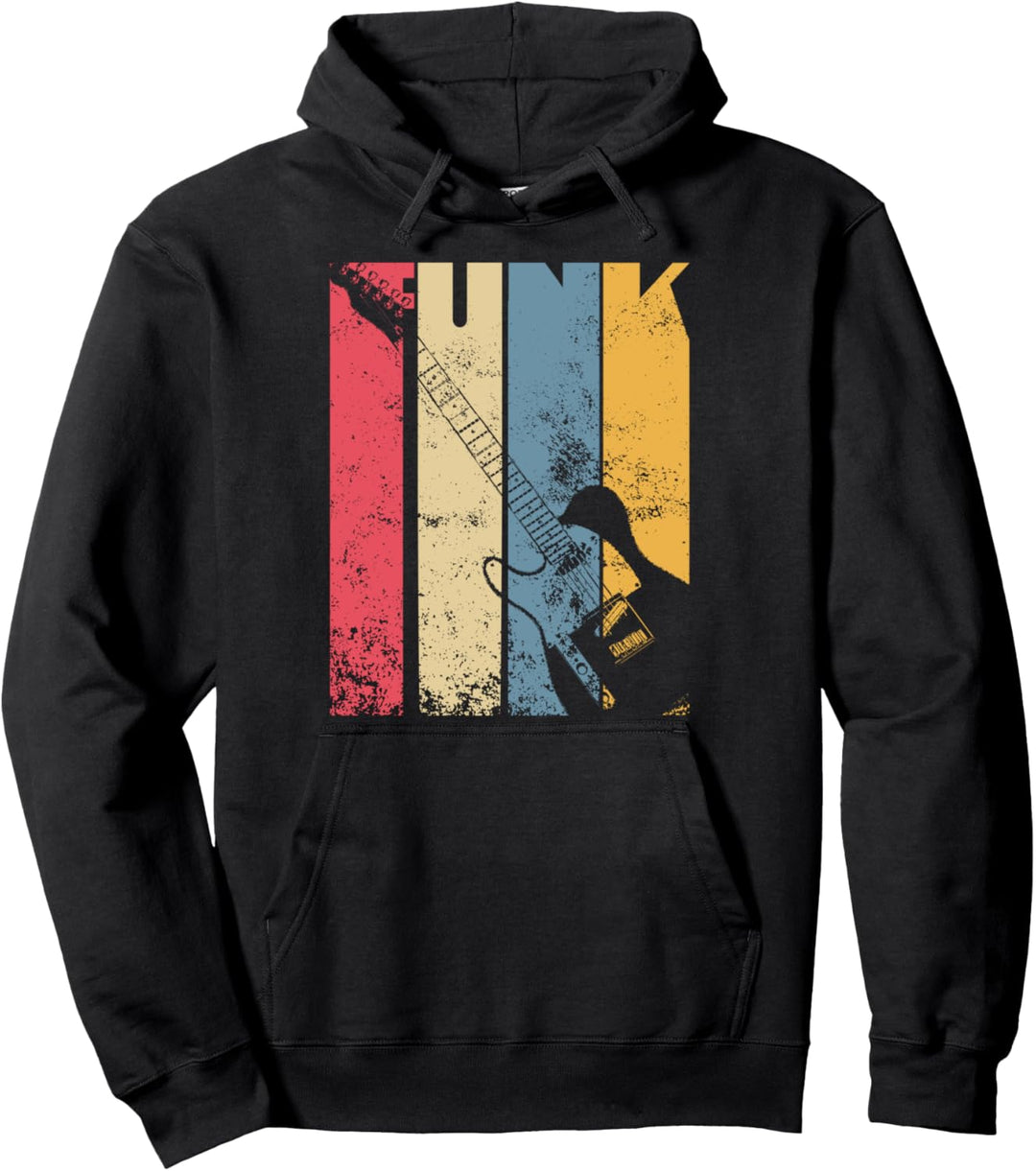 Vintage Electric Guitar Funk Music lover gifts Pullover Hoodie
