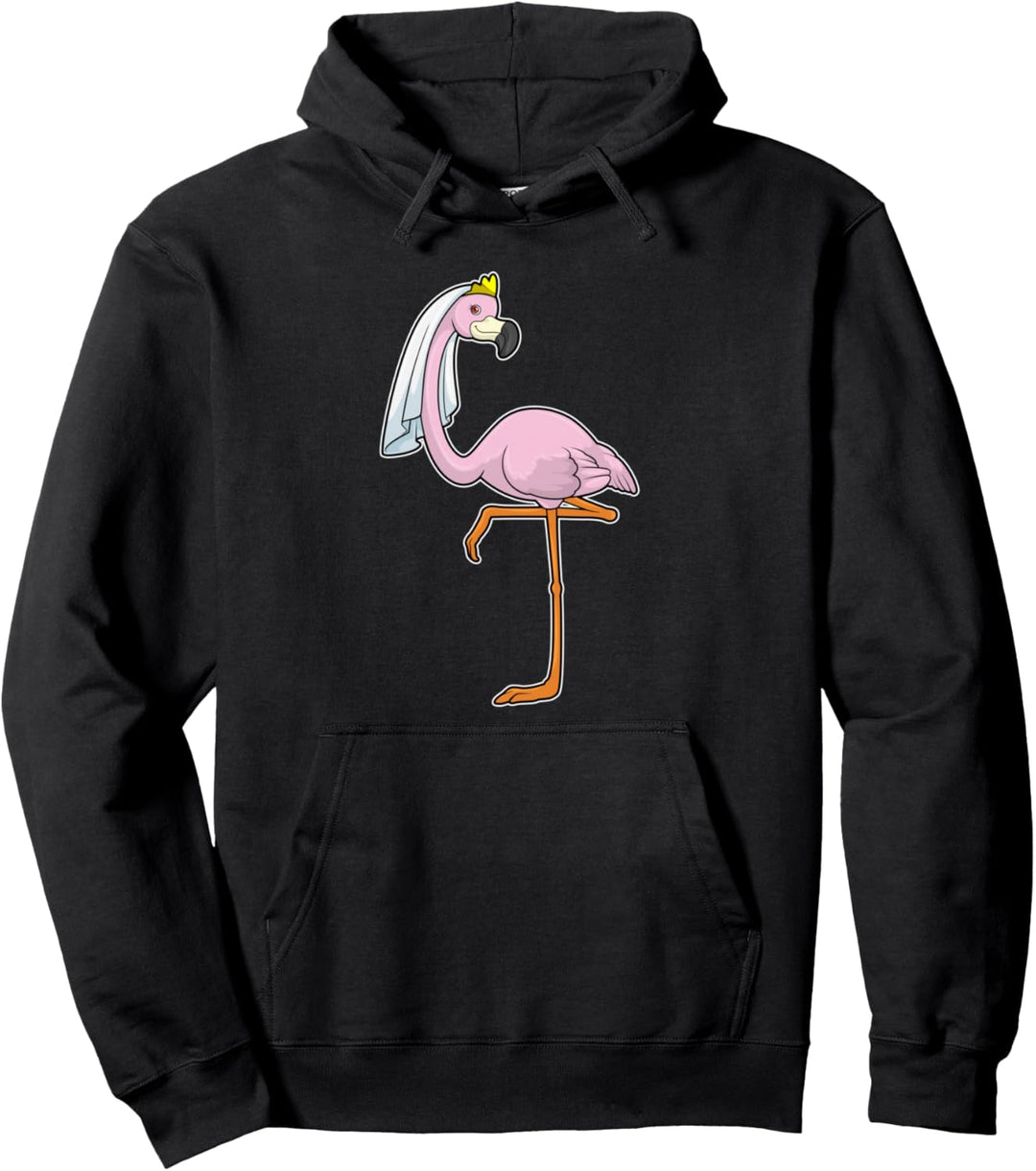 Flamingo Braut Schleier Hochzeit Pullover Hoodie