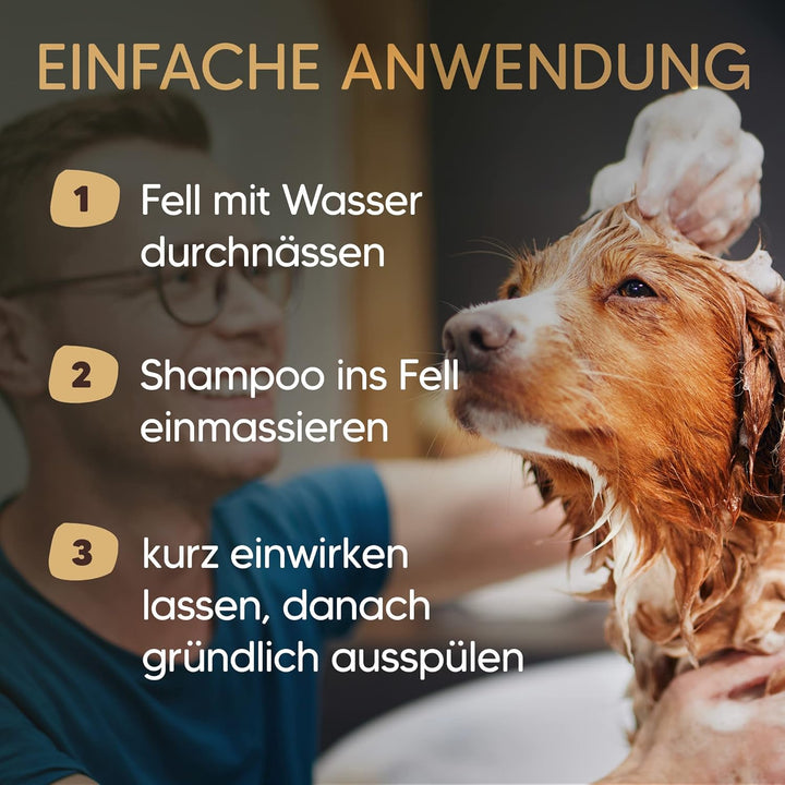 Pawlie's Hundeshampoo Langhaar zur Fellpflege für bessere Kämmbarkeit | Hundeshampoo gegen Geruch mi