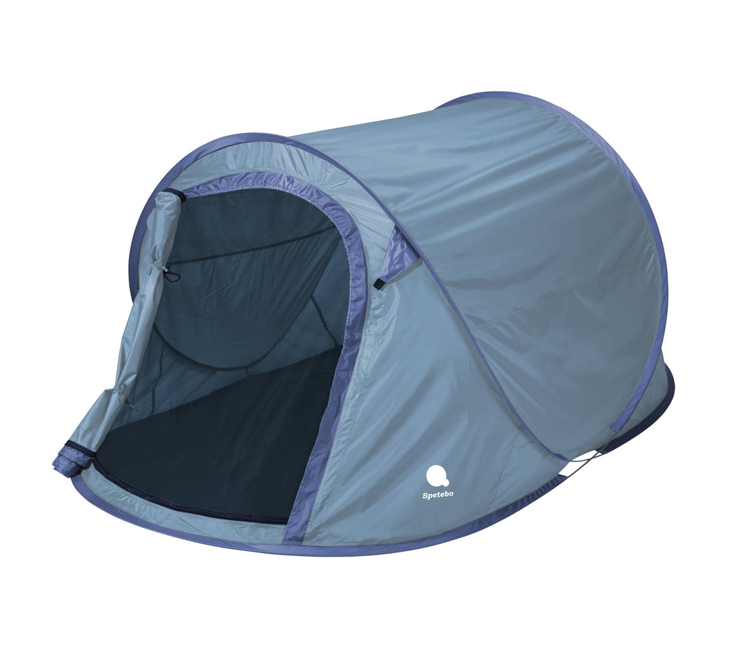 Pop Up Wurfzelt für 2-3 Personen in blau, grün oder Silber - Trekking und Camping Sofortzelt - Autom
